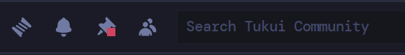 Pinned messages icon location.